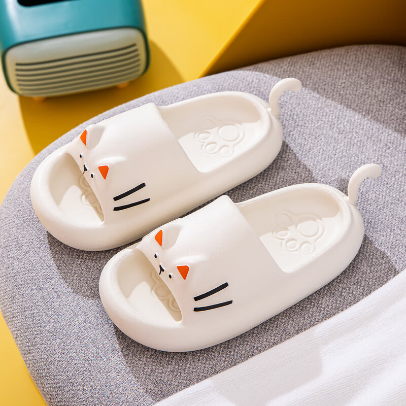 卡傲臻猫咪女童拖鞋夏季可爱卡通儿童凉拖女孩防滑室内家居子一家三口