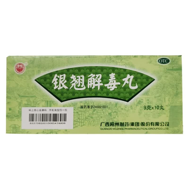 中华 银翘解毒丸9g*10丸 风热感冒吃什么药发热高烧怎么退烧咳嗽喉咙