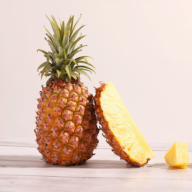 凤梨大果菠萝手撕无眼脆甜新鲜热带水果 金钻凤梨小果6-9个带箱8斤