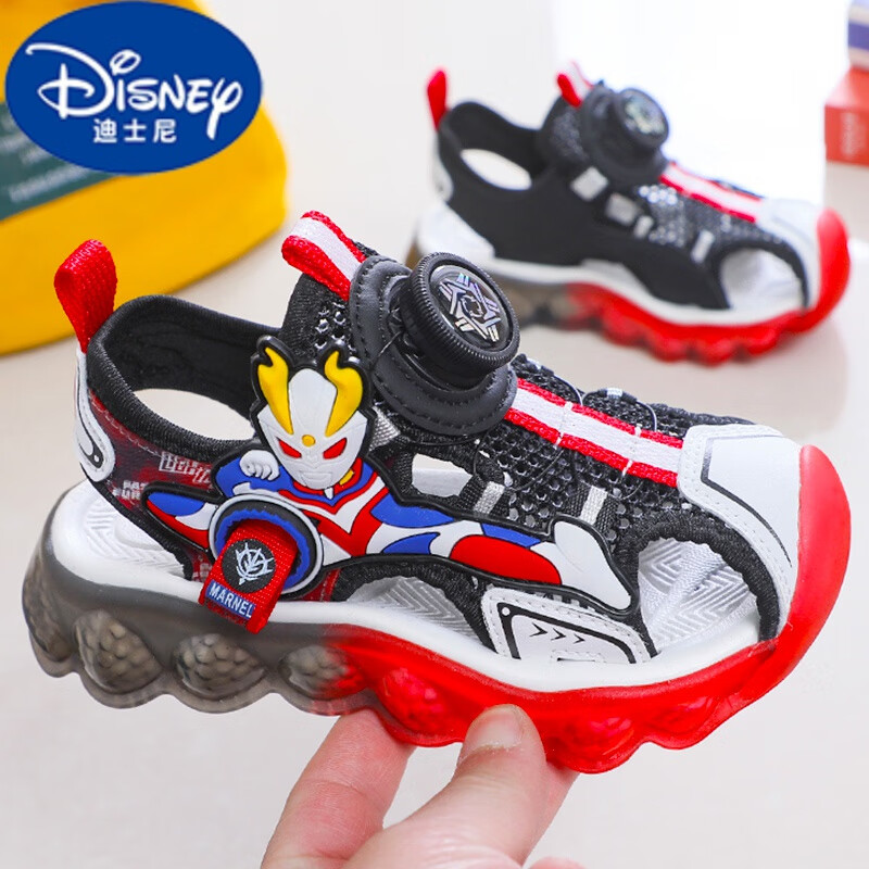 迪士尼(disney)男童凉鞋夏季2024儿童包头沙滩鞋男孩子奥特曼鞋子运动