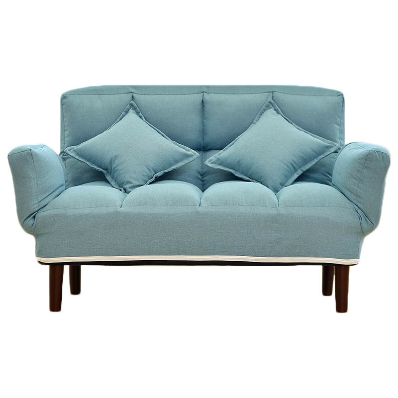 欧吉懒人沙发卧室小沙发小户型简易折叠双人榻榻米网红宿舍单人沙发 【经济型】【多档位调节】浅蓝-送两个抱枕