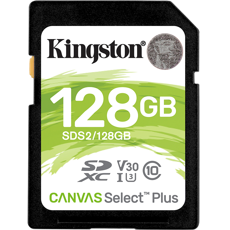 金士顿（Kingston）SD大卡佳能相机内存单反微单相机存储卡 class10 100M/s SDS2 128G