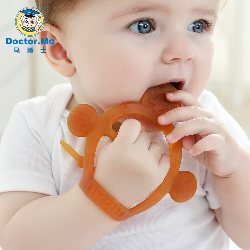 马博士（DOCTOR MA）牙胶婴儿磨牙棒宝宝套手环硅胶戒防吃手指咬胶安抚玩具 纳米银