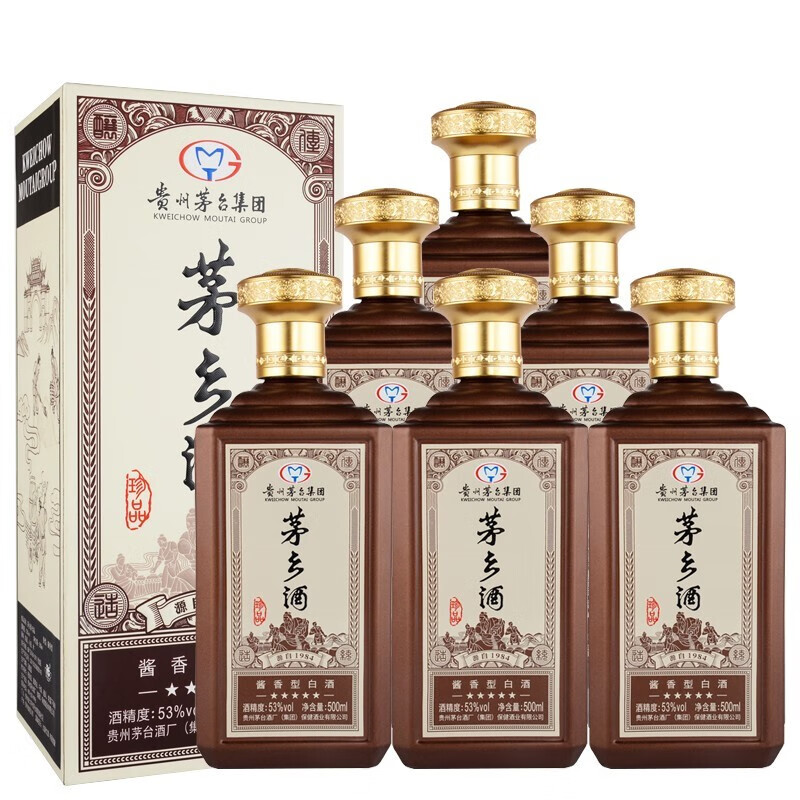 贵州茅台集团 茅乡酒 珍品 53度酱香型纯粮白酒礼盒装 500ml *6瓶