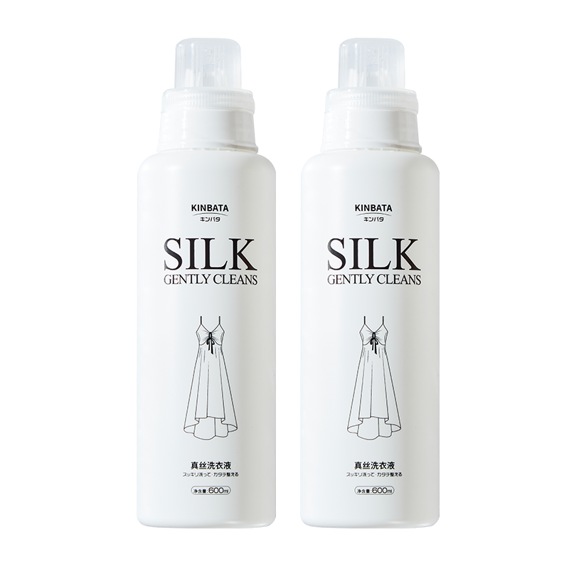 kinbata日本真丝洗涤剂桑蚕丝专用洗衣液丝绸羊绒羊毛丝毛净清洗600ML 2瓶装