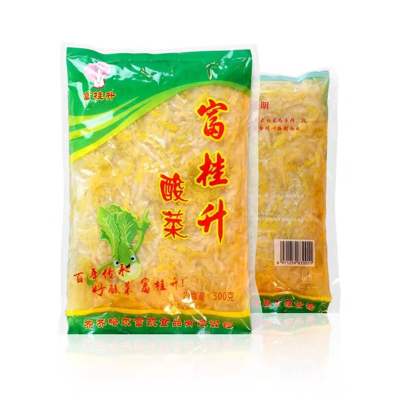 oimg富桂升富贵升东北酸菜丝酸菜500g/袋精选大白菜制成 5袋【富贵升