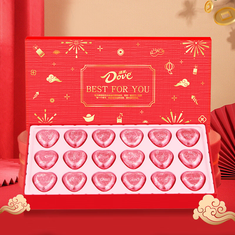德芙（Dove）心语巧克力年货礼盒礼物办公学生送女友实用喜糖果零食29 新年款18粒礼盒【红色】使用感如何?