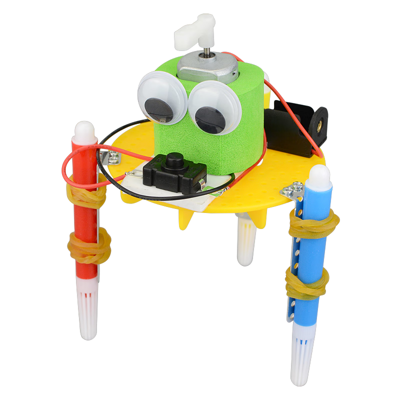 探梦steam儿童科学小实验电路diy玩具小学生幼儿园科技手工制作小发明  【TM-0170】涂鸦机器人