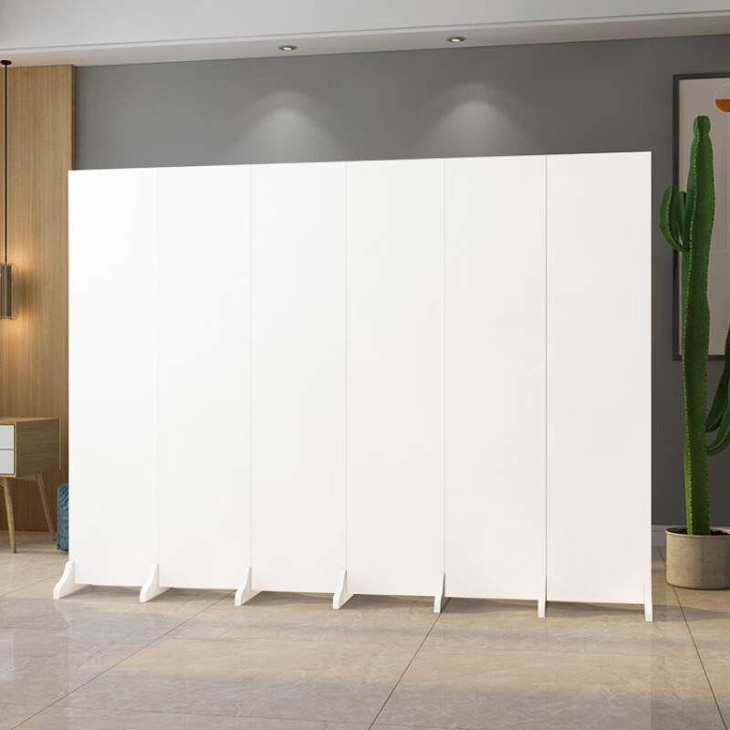 欧思林纯白色屏风折叠客厅移动现代办公室酒店玄关隔断摄影奶油风折屏