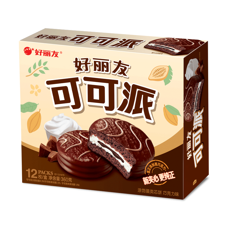 Orion好丽友可可派12枚360g/盒-历史价格稳定,口感细腻,安全卫生有保障