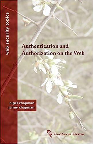预订 authentication and authorization on the web