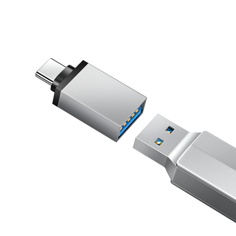 Biaze 毕亚兹 ZT6 接口转换器 Type-c转USB3.0 银色