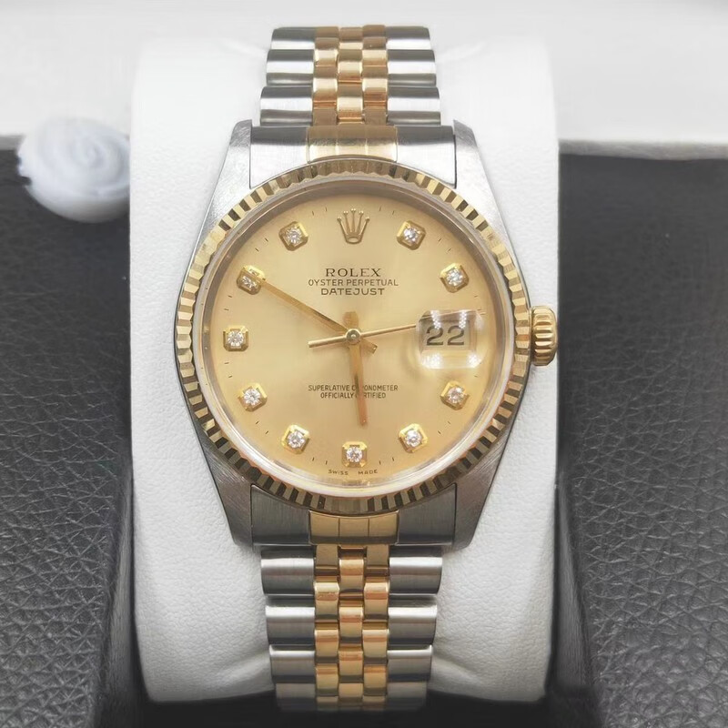 【二手95新】劳力士男表 日志系列 16233 自动机械男表 36mm表径 镶钻