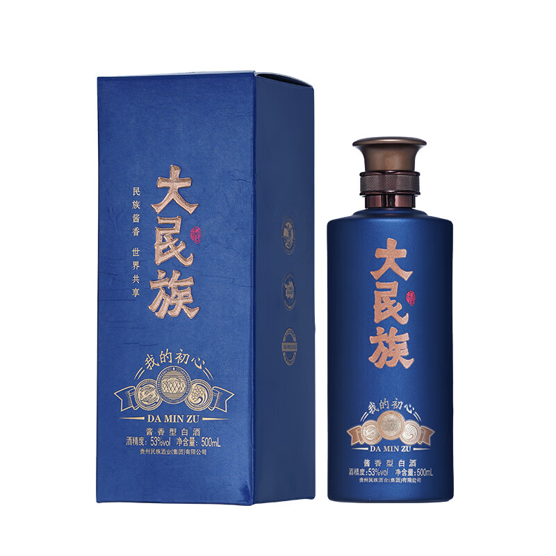 大民族(daminzu)贵州茅台镇酱香型白酒53度高粱口粮酒大民族酒初心