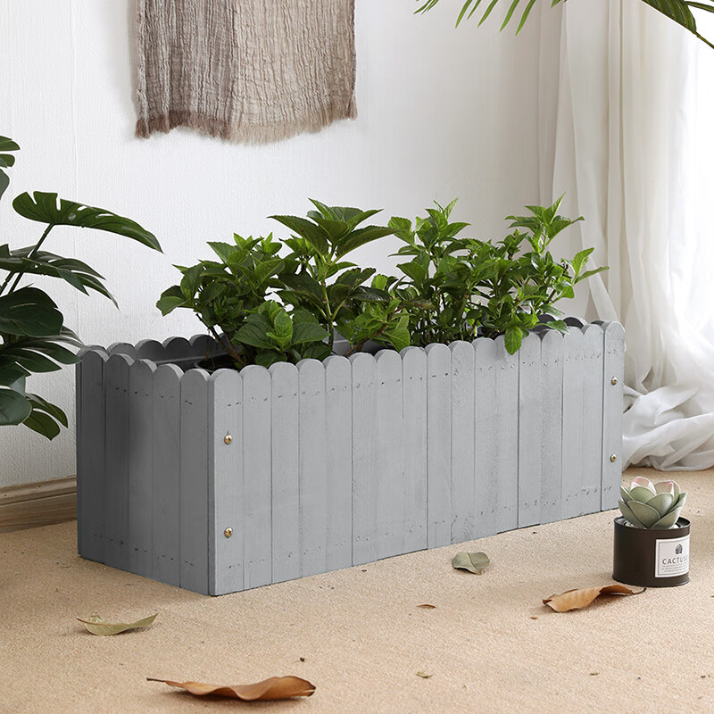 醉春木外摆庭院实木花箱室内阳台防腐木花槽长方形花盆户外露天庭院