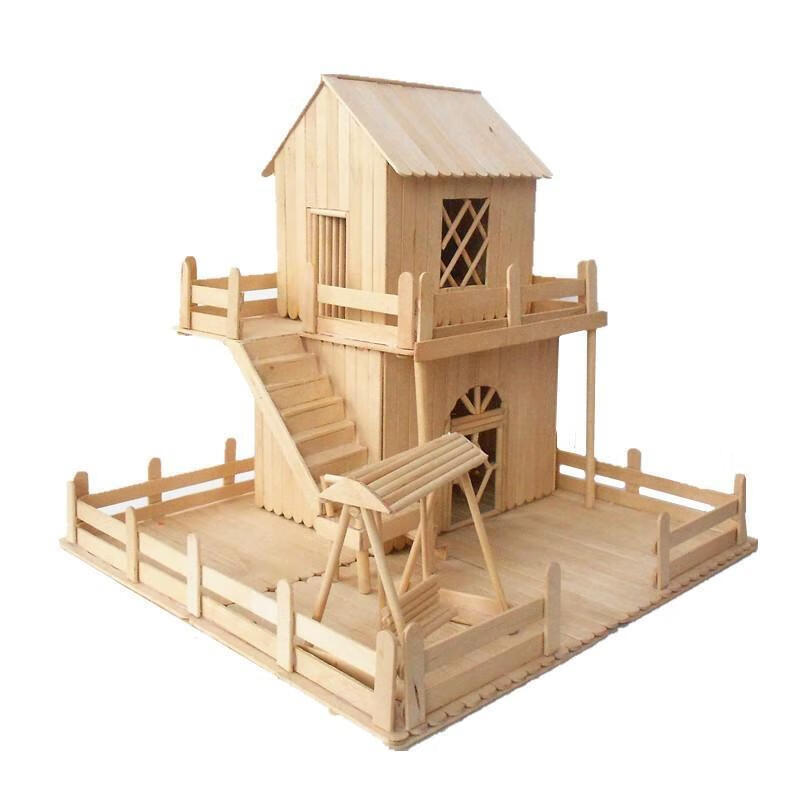 雪糕棒diy手工制作模型材料 立体构成耗材 沙盘工具小木棒冰棍棒 原色