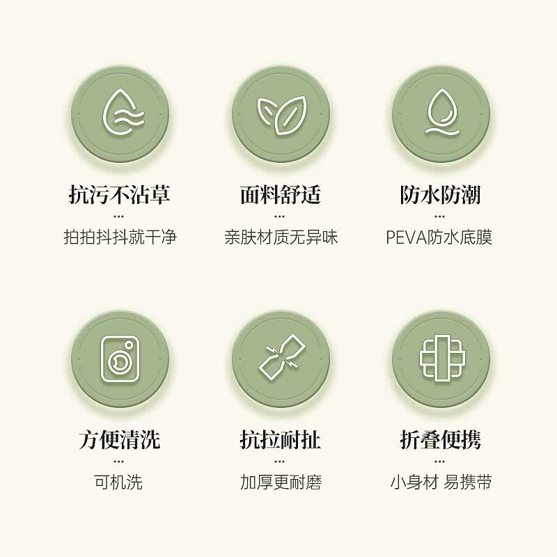 Makizaza户外运动天幕帐篷精致防晒便携野餐露营 彩膜防潮垫【抗污加厚】
