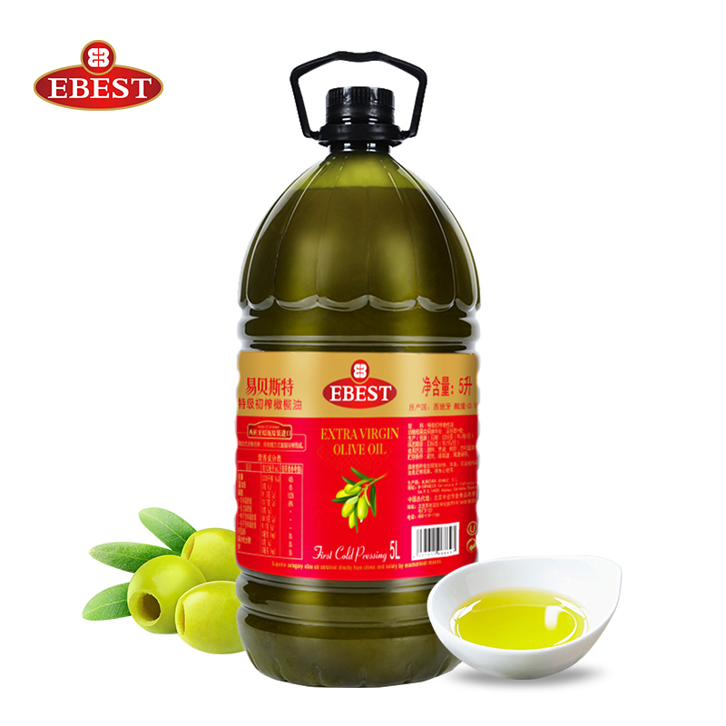 易贝斯特（EBEST）西班牙原瓶原装进口特级初榨橄榄油5L带油壶 特级初榨橄榄油5L