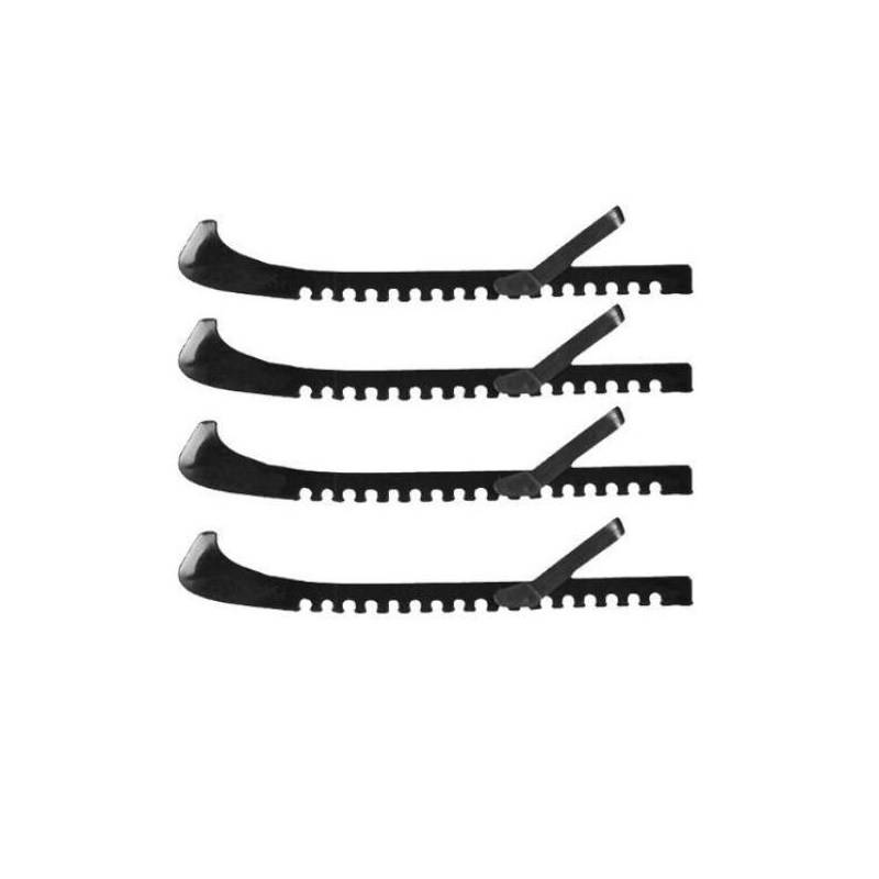 冰球鞋刀套 冰刀鞋刀套冰刀刀套溜冰鞋刀套高品质一体成型冰球杆誊乐 现货(一双)黑色-均码通用