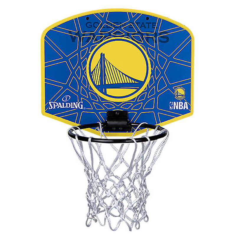 迷你小篮板挂式篮球框装饰配件nba勇士队队徽儿童篮球