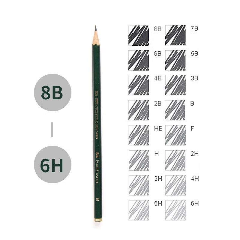 德国辉柏嘉(faber-castell) 9000专业素描铅笔绘图铅笔书写美术铅笔