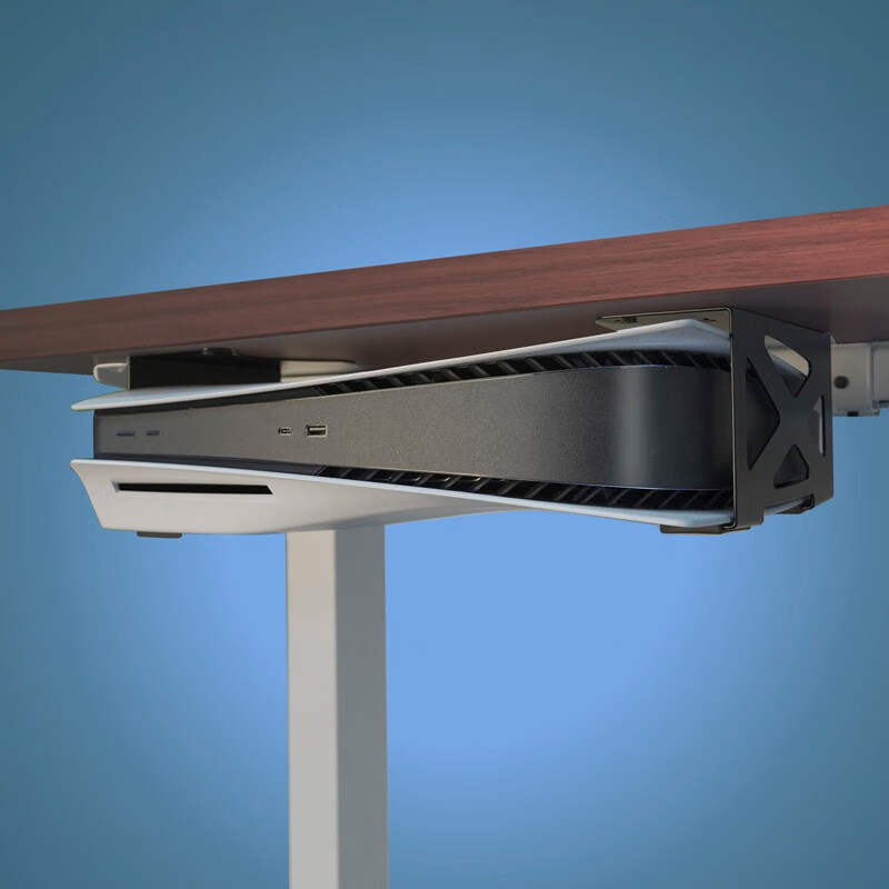 美易支PS5/PS5 Slim桌下金属隐藏式支架光驱版数字版通用模板安装防护脚垫