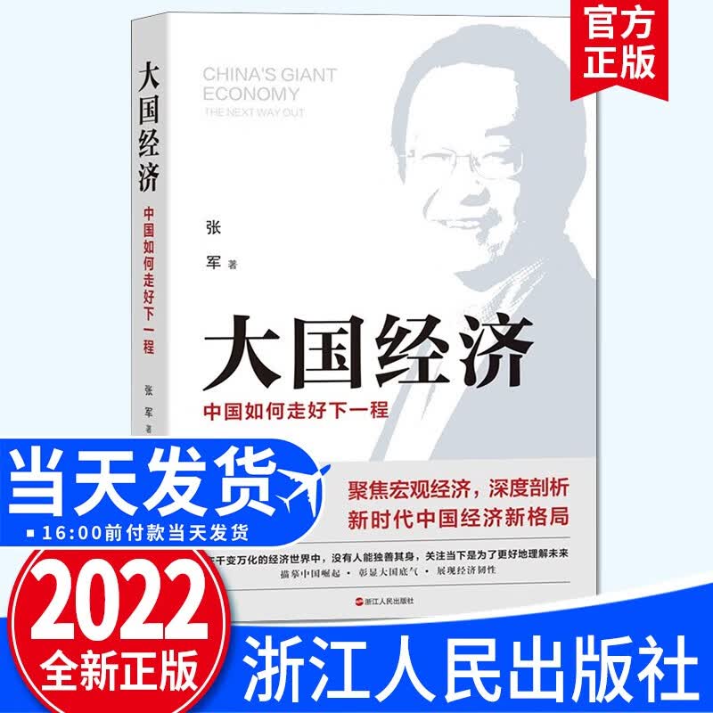 大国经济：中国如何走好下一程（2022新版）浙江人民出版社 复旦大学经济学院院长张军教授，解答时代之问的重磅新作
