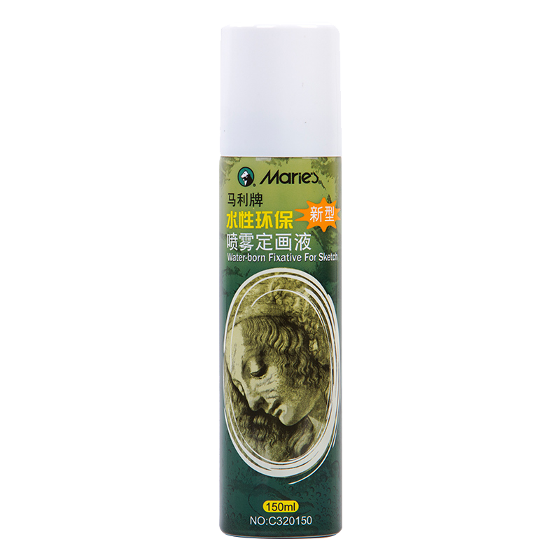 馬利 牌水性定畫(huà)液噴霧素描水彩色粉彩鉛碳筆油畫(huà)棒通用定畫(huà)液炭筆固定液定型液定畫(huà)劑訂畫(huà)液固畫(huà)劑 150ml定畫(huà)液(水性)