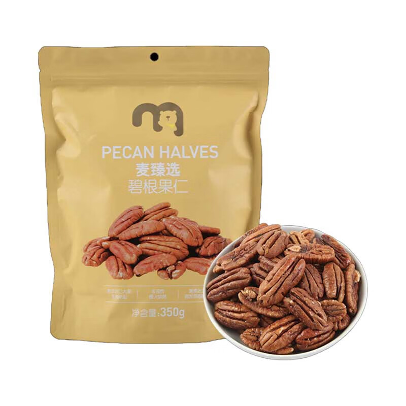 麦臻选碧根果仁350g*1袋南非大果内独立装开袋即食推荐袋装包装