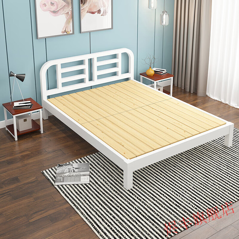 衔口铁床单人床加厚加固出租房加高床架铁架床铁艺床双人床现代简 a款