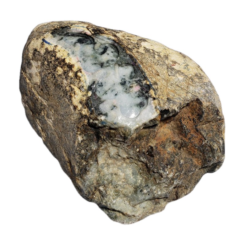 9公斤大马坎飘花手镯料 翡翠原石玉石原石毛料