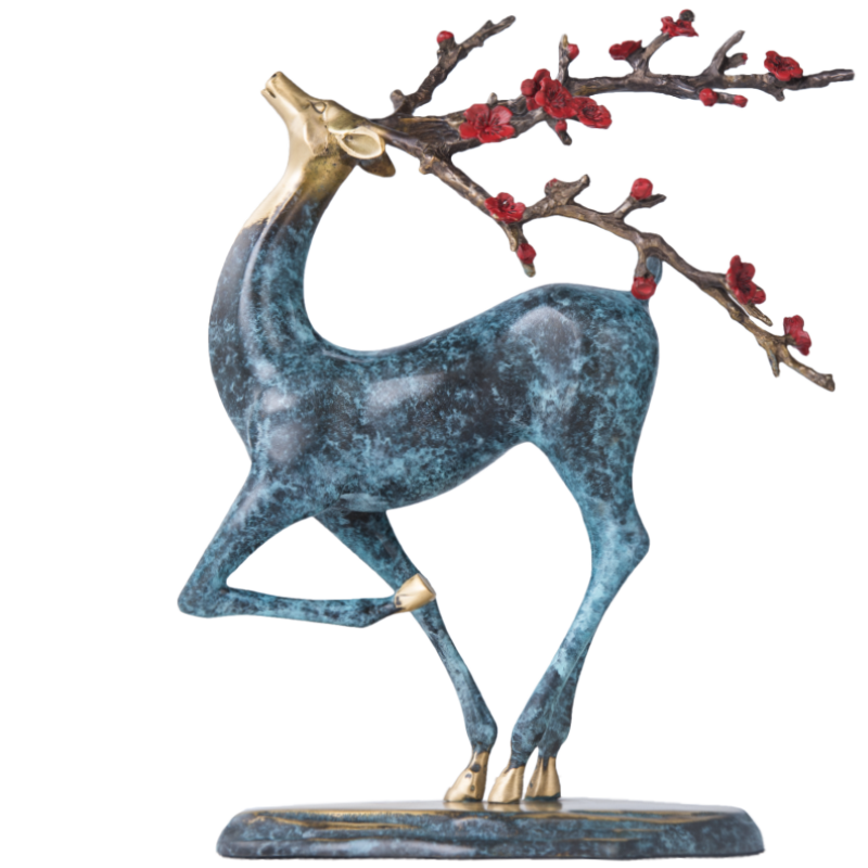 铜梅花鹿摆件价格走势及推荐-一森诺品牌|查在线装饰摆件商品历史价格