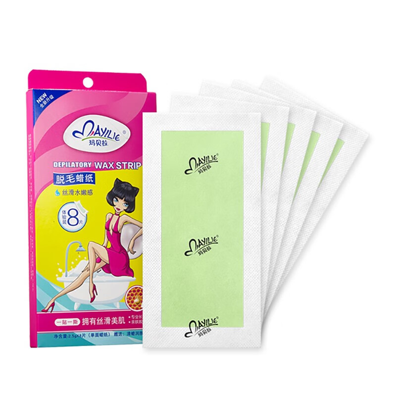 玛贝拉mayllie脱毛蜡纸(浅绿色,花香味)全身四肢手臂腿部腋下 2.