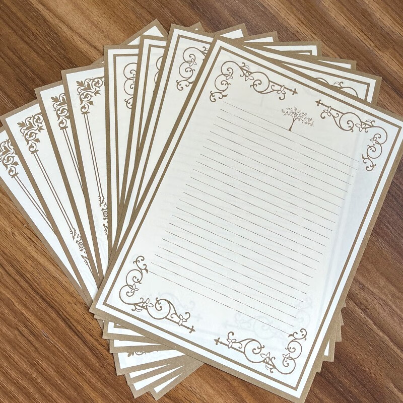 顽意屋 复古纸繁花似锦古典信纸 简约情书信纸信笺 a5尺寸情书信纸 8