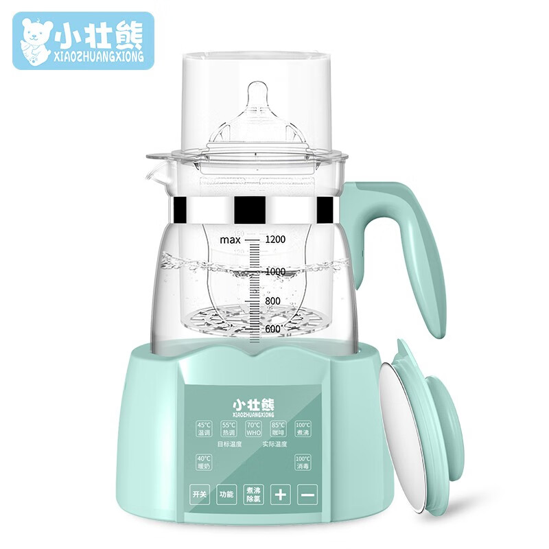 小壮熊 (XIAOZHUANGXIONG)恒温调奶器 1.2L 多功能恒温冲泡奶粉热水壶 养生壶 温奶暖奶器玻璃水壶 316L