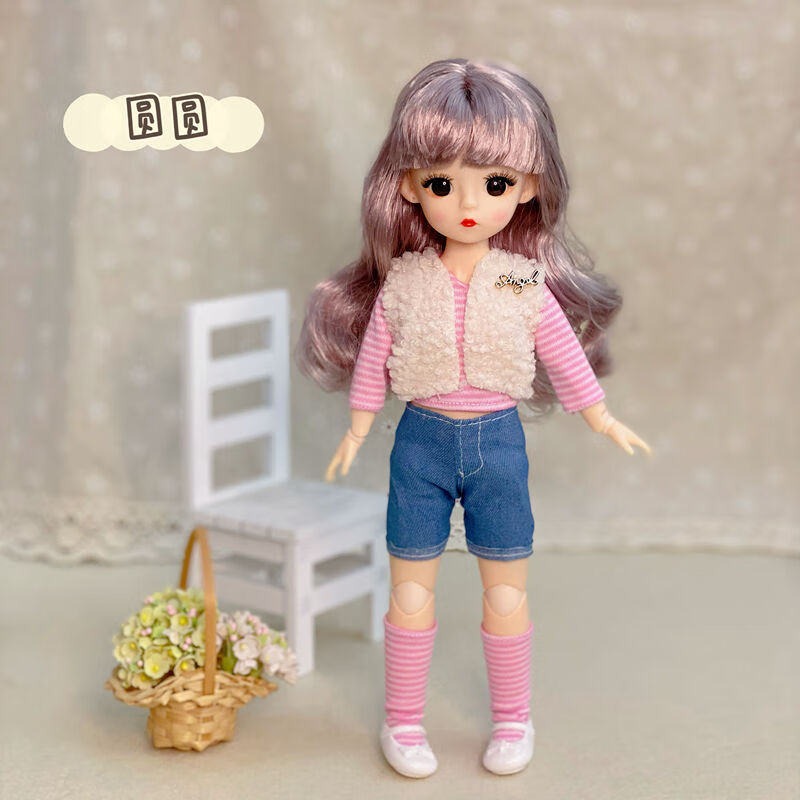 30厘米芭比娃娃bjd6分公主套装洋娃娃女孩玩具生日礼物换装衣服 苏苏