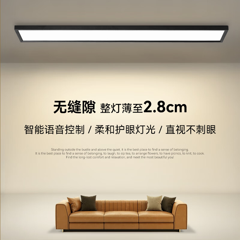 复吉无缝隙超薄 28mm客厅吸顶灯led厨房简约顶灯明装平板灯长条办公室
