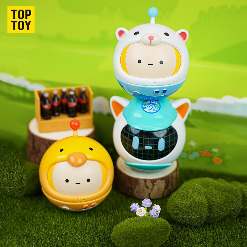 TOP TOY中国积木蛋仔派对盲盒手办叠叠乐蛋仔玩具积木拼装儿童生日礼物 积木叠叠乐第一弹-单盒