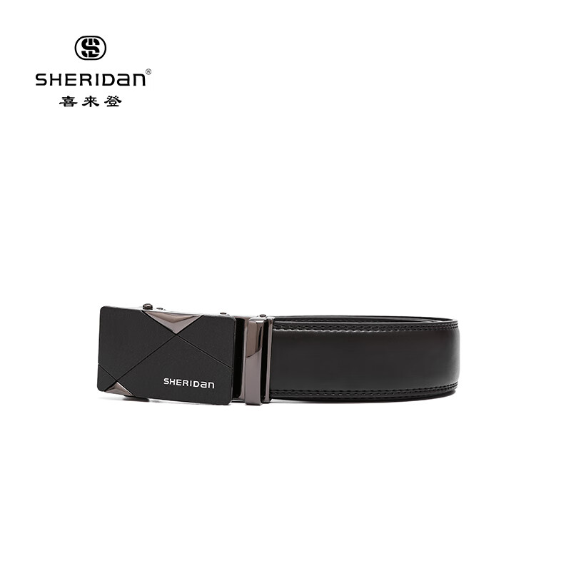 喜来登（SHERIDAN） 男士皮带 时尚牛皮腰带 商务休闲自动扣裤袋 礼盒装  NL190453S