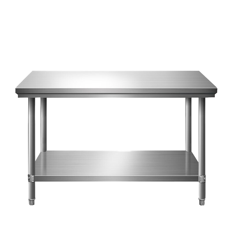盛浪 304不锈钢工作台家用不锈钢置物架放餐桌食堂厨房操作台商用打荷台双层长180*宽80*高80cm
