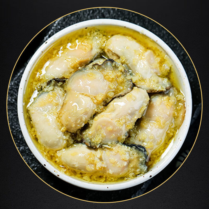 虎钢馋蒜蓉生蚝罐头即食麻辣小海鲜熟食罐装烤生蚝牡蛎肉特大海蛎子下