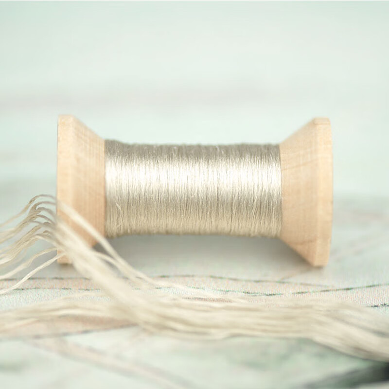 其他绣匠绣线手工苏绣刺绣绣花桑蚕丝线缠花真丝手工刺绣线轴青褐色 1