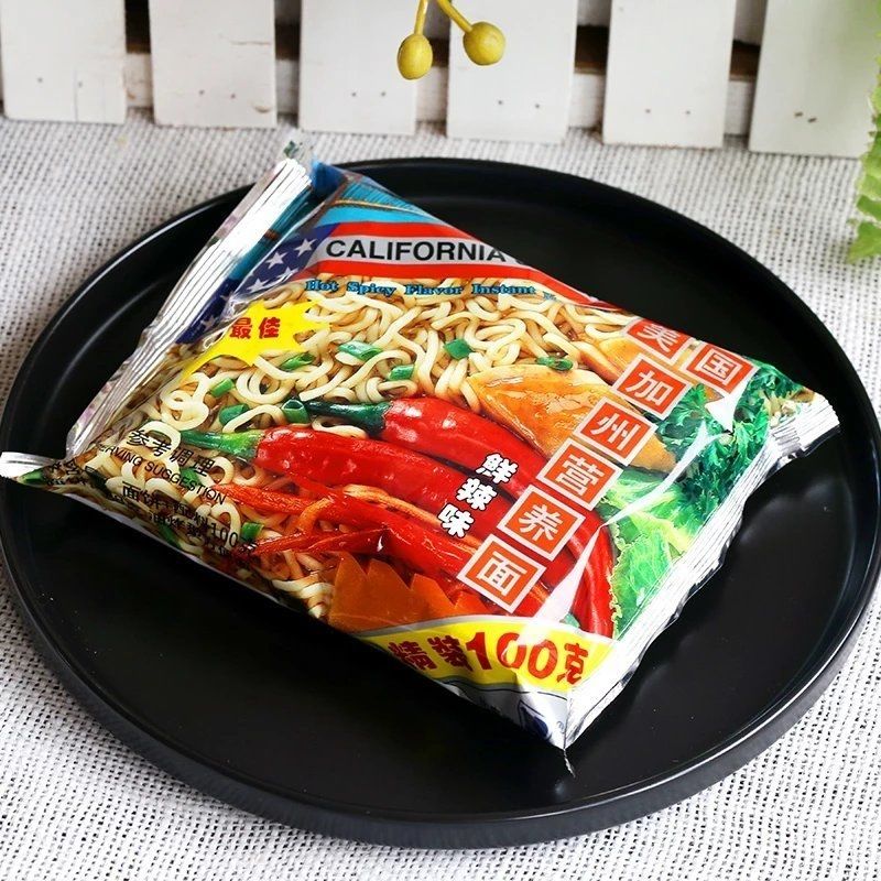 hywlkj美国加州营养面方便面泡面拉面带香油包牛肉鲜辣小时候味道 鲜