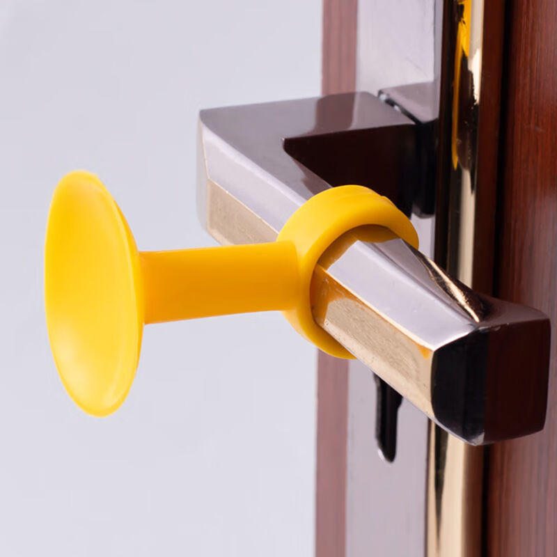 门吸防撞门档门碰硅胶门吸卫生间门后吸盘门把手防撞垫 大号蓝色 15套