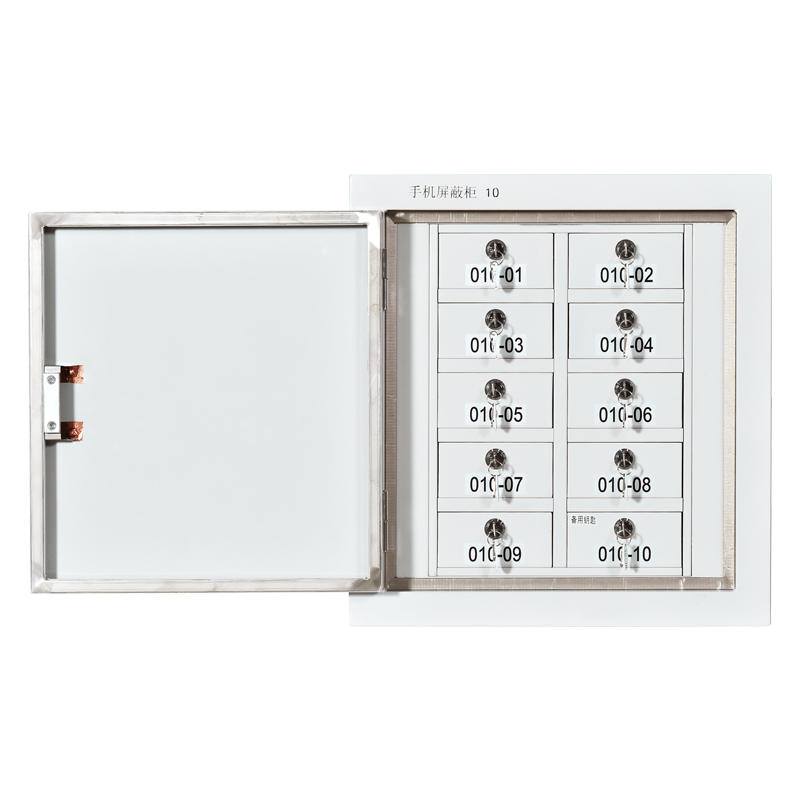 中伟钢制手机信号屏蔽柜机关会议保密存放手机柜10格带单柜挂墙款式二