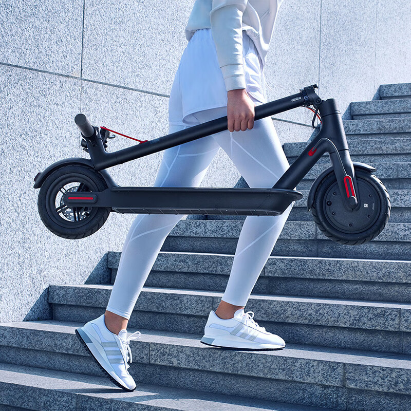 小米米家电动滑板车1S 黑色 男女成人学生 便携可折叠电动车代驾双轮休闲双轮平衡车体感车脚踏车