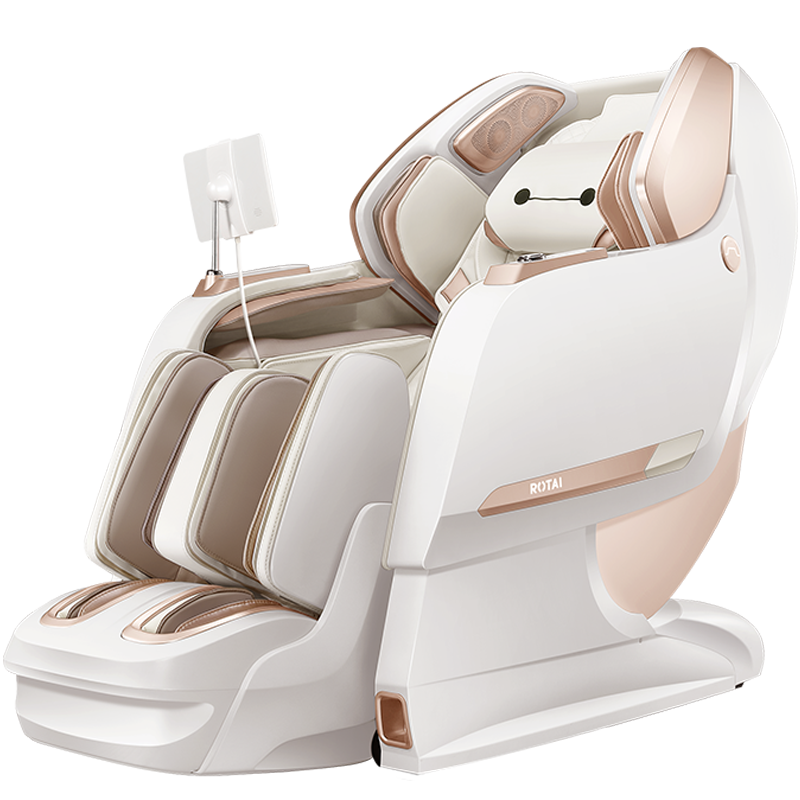 荣泰按摩椅家用全身电动按摩沙发SL导轨全自动多功能3D智能太空舱 RT8630  迪士尼大白联名款 米白色
