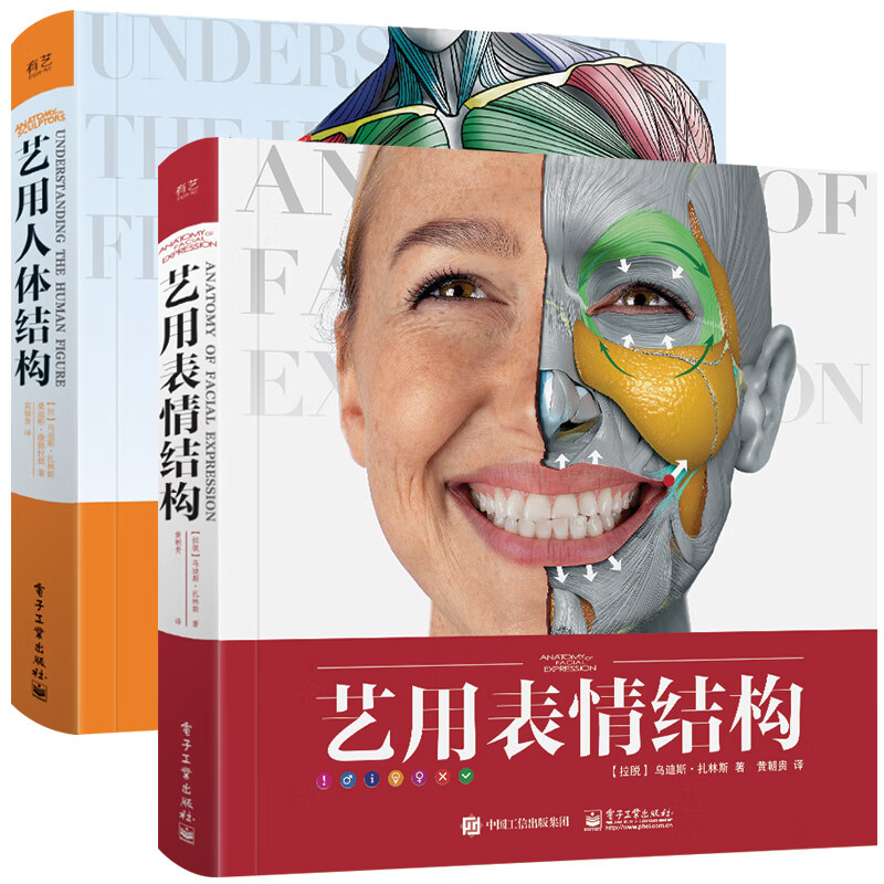 艺用人体结构+艺用表情结构(套装共2册)