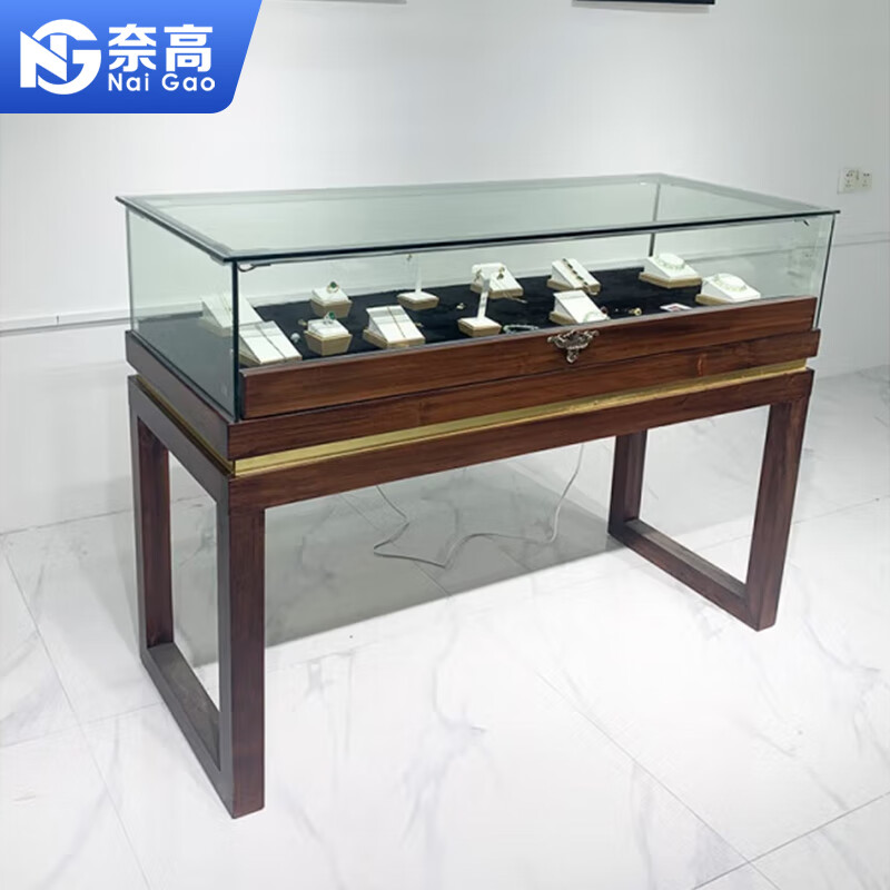 奈高珠宝展示柜玉器柜台饰品古玩玻璃柜子150*50*90cm(定制款)