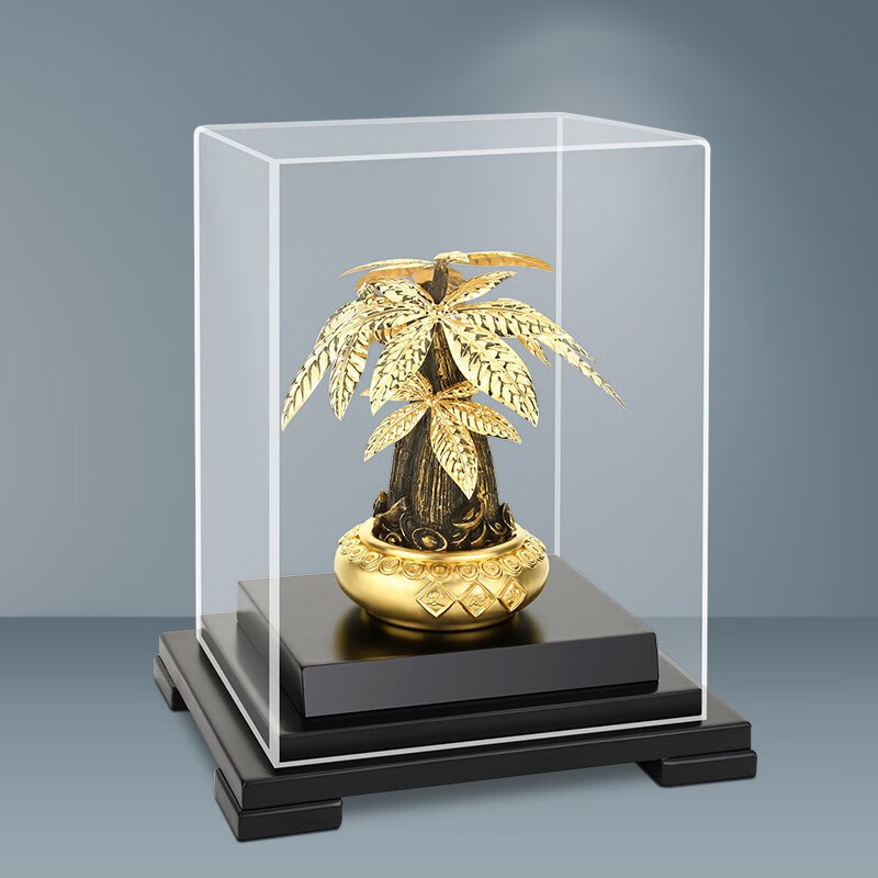 爱斯克金箔发财树摇钱树摆件招财树家居饰品客厅电视柜装饰工艺品